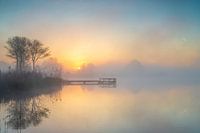 Sonnenaufgang in den Grote Wielen von Leeuwarden