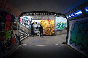 Graffitis urbains dans le métro sur Atelier Liesjes