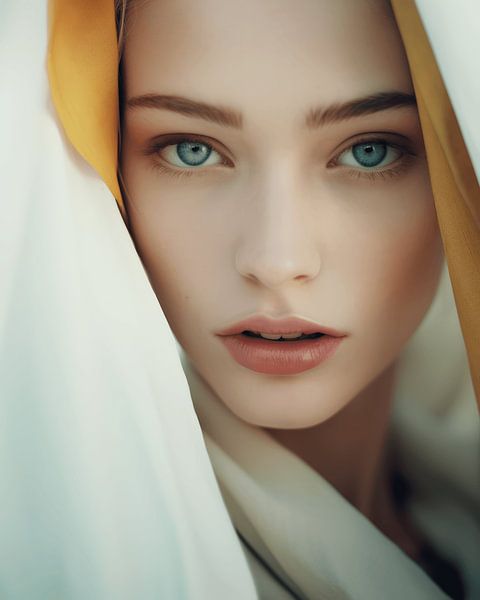 Digitales Kunstporträt &quot;Schöne Augen&quot; von Carla Van Iersel