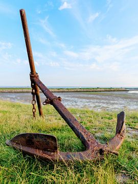Verwitterter Anker im Hafen von Terschelling von Dan Photo Shaman