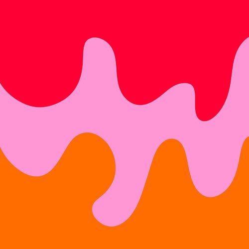 Abstract modern shapes pink, orange, red