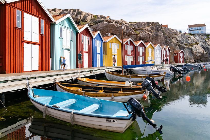 Chalets colorés Smögen, Suède par Peter Wierda