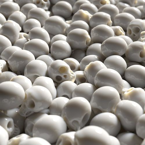 Lustiger Schädel-Haufen