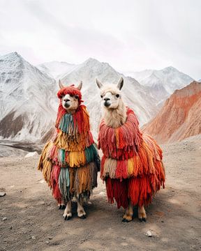 Twee Buddys in Peru van Treechild