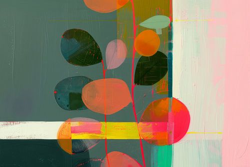 Colourful botanical abstract