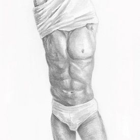 Kracht onthullen, studie van de menselijke vorm van Krista Kitsz Art