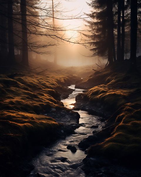 Ruw landschap van fernlichtsicht