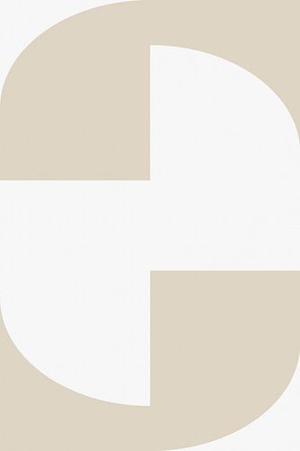Moderne abstracte minimalistische geometrische vormen in beige en wit 15