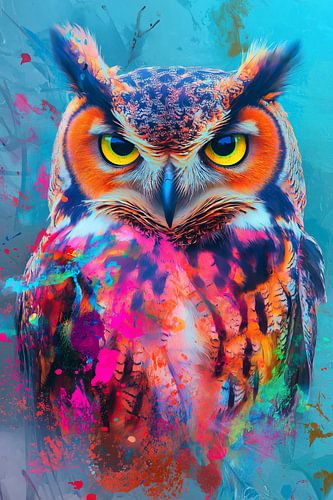 Kleurrijke uil