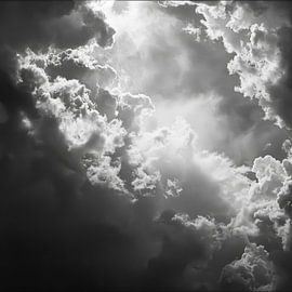 Monochrome Wolken von Poster Art Shop