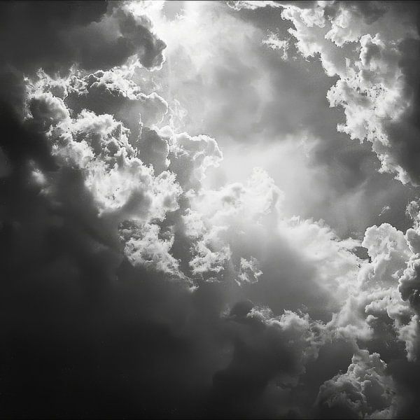 Monochrome clouds by Poster Art Shop
