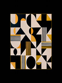 Geometric Abstract Wall Art in the Bauhaus style by STUDIO ARTSY