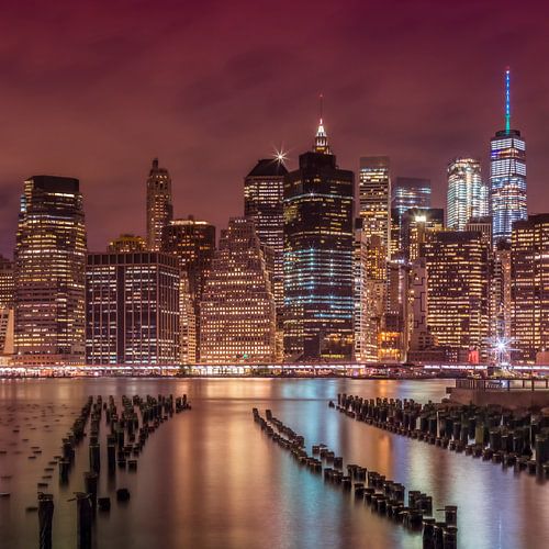 Manhattan Skyline bei Sonnenuntergang 