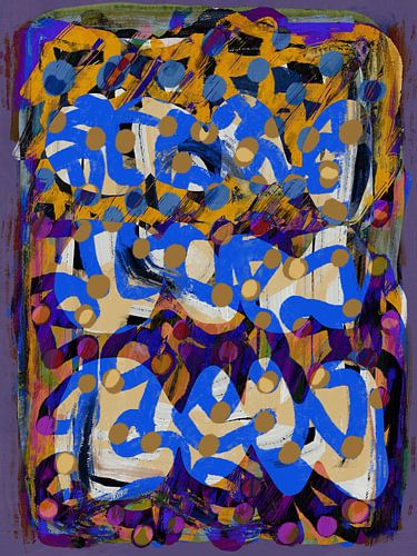 Lijnkunst abstract paars aftrekken