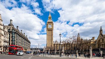 Parliament square Big Ben en Westminster Palace van Evert Jan Luchies