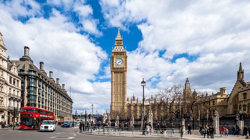 Parliament square Big Ben and Westminster Palace