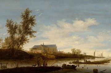 Grote of Sint-Laurenskerk vanuit het noorden, Salomon van Ruysdael