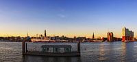 Sonnenuntgergang in Hamburg (Panorama) von Frank Herrmann Miniaturansicht