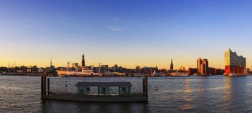 Sunset in Hamburg (Panorama)