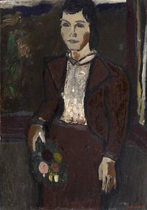Mädchen mit Blumenstrauß, Gustave De Smet, 1938