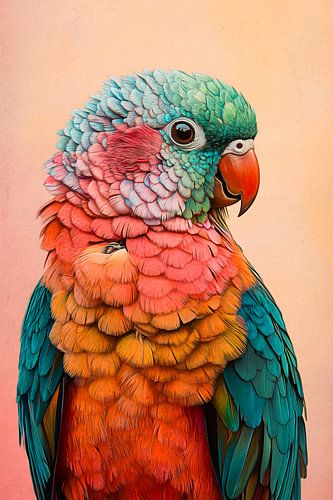 Kleurrijke en realistische papegaai