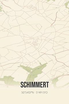 Vintage landkaart van Schimmert (Limburg) van MijnStadsPoster