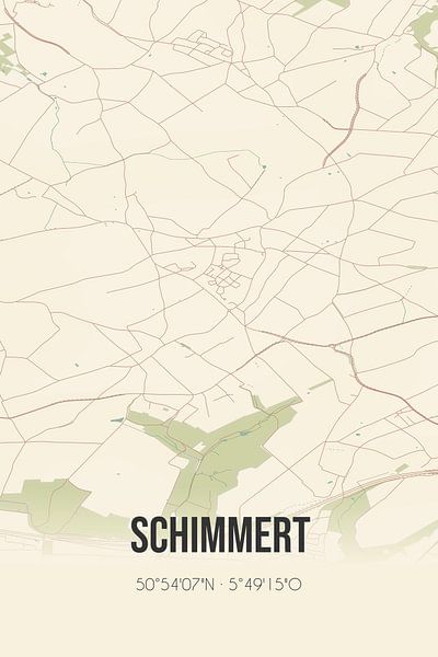 Vintage map of Schimmert (Limburg) by Prints of Place