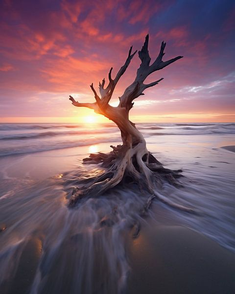 Holz am Meer von fernlichtsicht