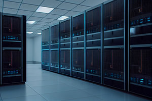 Daten Server Raum in einer Firma Illustration