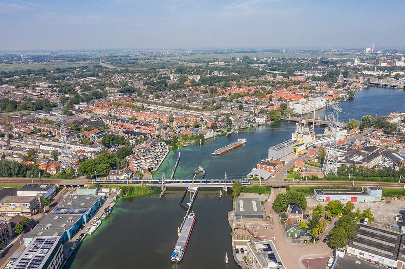 Photo aérienne : Pont ferroviaire de Zaandam par Pascal Fielmich