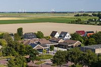Sexbierum en omgeving vanaf de toren van de Sixtuskerk