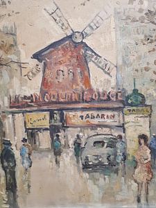 Maurice Utrillo, Avenue de Paris avec le Moulin Rouge, années 1940