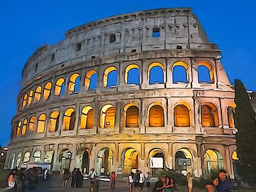 Colosseum bij zonsondergang van Danny Tchi Photography