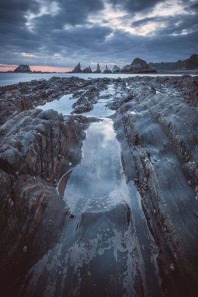 Spanje Playa Gueirua van Jean Claude Castor