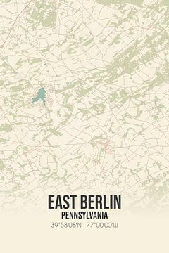 Vintage map of East Berlin (Pennsylvania), USA. by Rezona