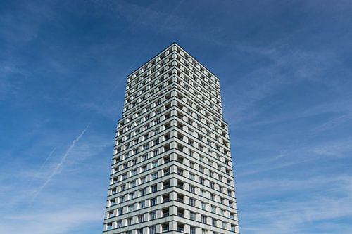 blanc à plat contre bleu ciel
