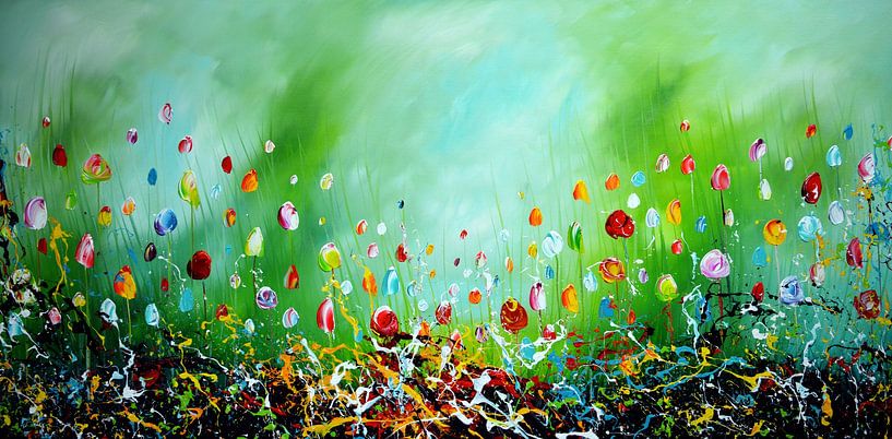 Flowers Green van Gena Theheartofart