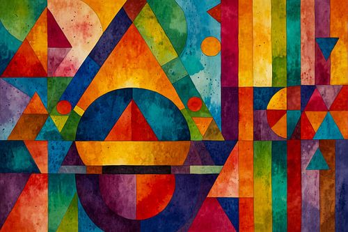 Abstract symbols in bright colours