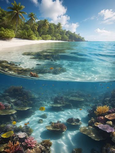 prachtig uitzicht op het strand