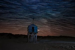 Astrophotographie de traînées d'étoiles à Terschelling