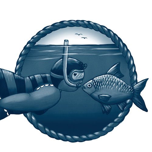 Vet Wuuf onder waterwereld