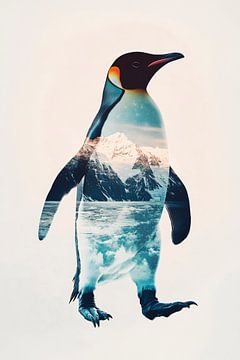 Penguin in the snow by Poster Art Shop