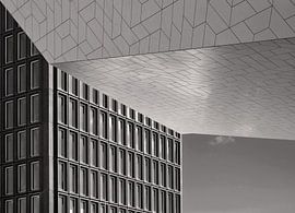 A'DAM Tower and Eye Filminstitute b&w von Wim Goedhart