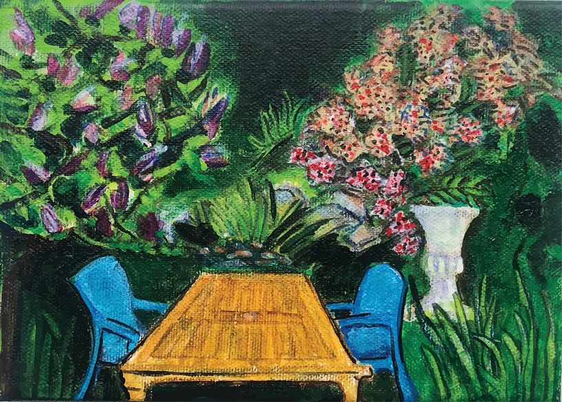 Blue Chairs by Janneke Bos
