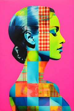 Colourful Retro Woman by But First Framing
