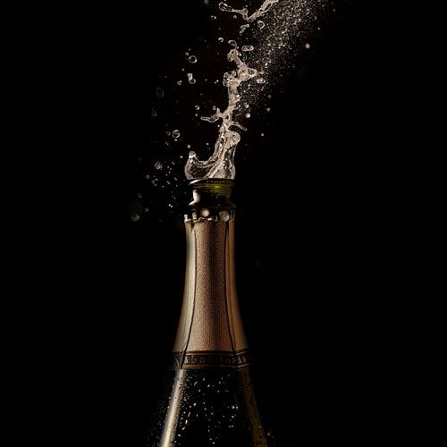 Champagnefles splash