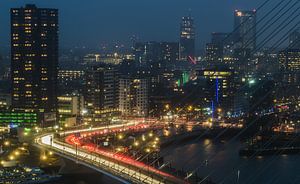 Skyline Rotterdam van Arthur Wolff