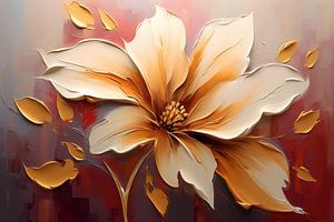 Blume mit Gold