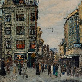 Arnold Oldenhave. Die Kalverstraat in Amsterdam. von Dolf van den Bos