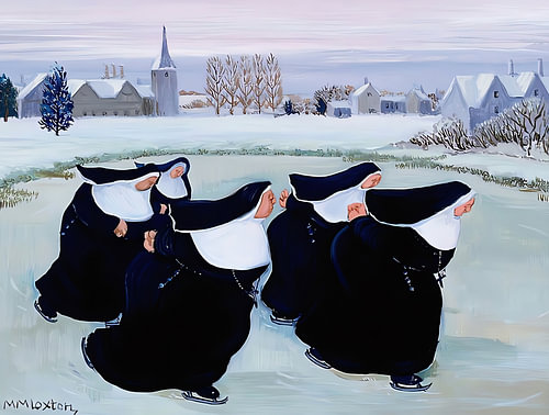 Nuns Skating Together